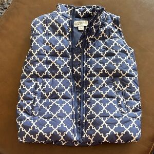 Crown & Ivy Kids Blue and White Quilted Vest